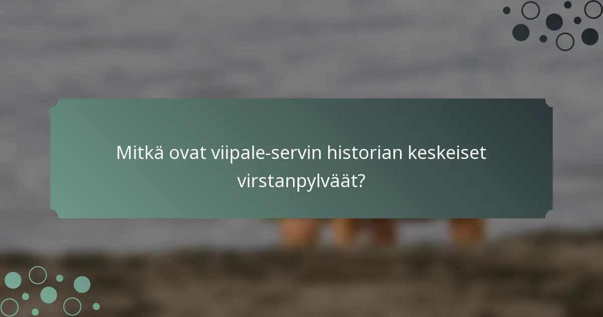 Mitkä ovat viipale-servin historian keskeiset virstanpylväät?